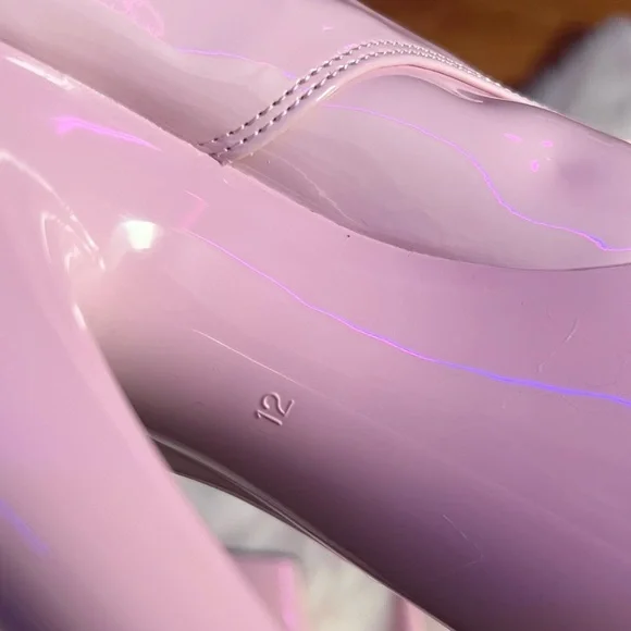 🌸 {nib} Pleasers Adore 7” Stiletto Lace-Up Ankle Boot Heels 12 - Picture 10 of 13